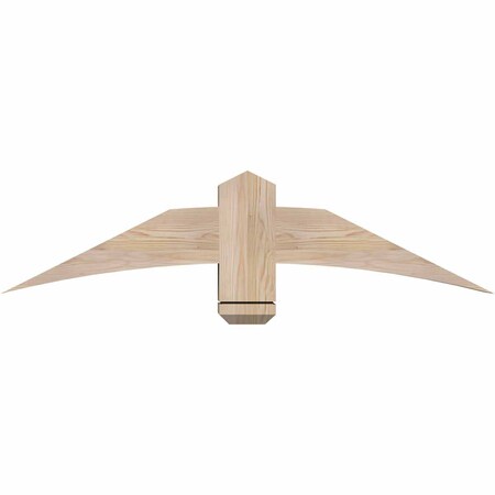 Ekena Millwork Bellingham Smooth Timber Gable Bracket, Douglas Fir, 48"W x 12"H x 5 1/2"D x 5 1/2"F, 6/12 Pitch GBW048X12X0606BEL00SDF